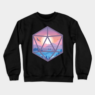 D&D D20 Fantasy Landscape Crewneck Sweatshirt